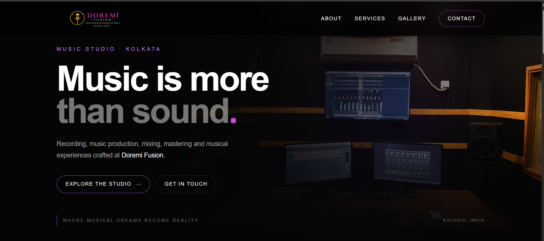 Doremi Fusion Music Studio homepage
